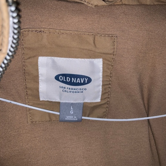 Old Navy Tan Brown Hooded Utility Jacket - Picture 2 of 3